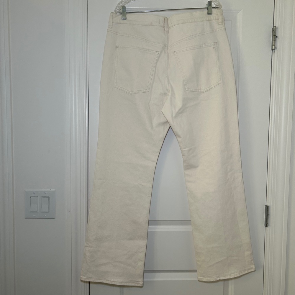 NWT Madewell Relaxed Bootcut Jeans off white cream women's 33 western nautical - Picture 5 of 8